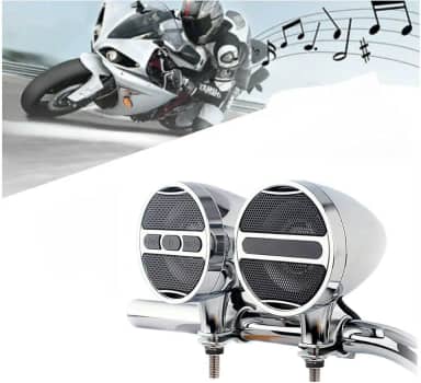 Alto-falantes de motocicleta Bluetooth à prova d'água sistema de áudio amplificador integrado, leitor de MP3, ótimo para quadriciclos, bicicleta de scooter, veículo de 40 W e 12 volts