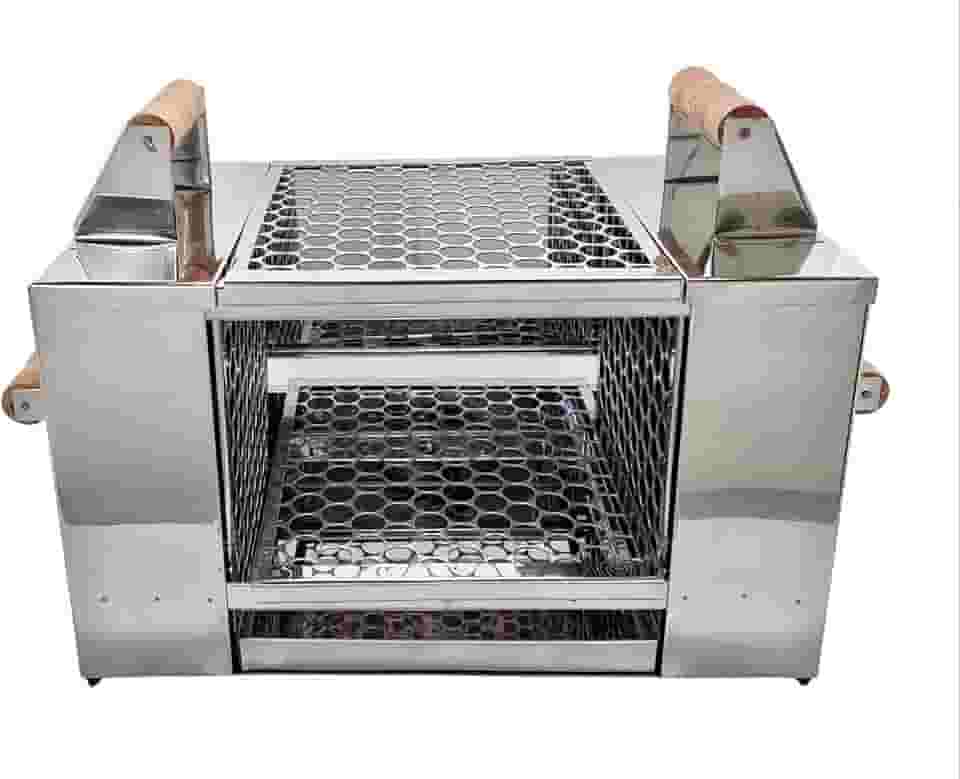 Churrasqueira Ecológica Para Apartamento Sem Fumaça 2 Grelhas