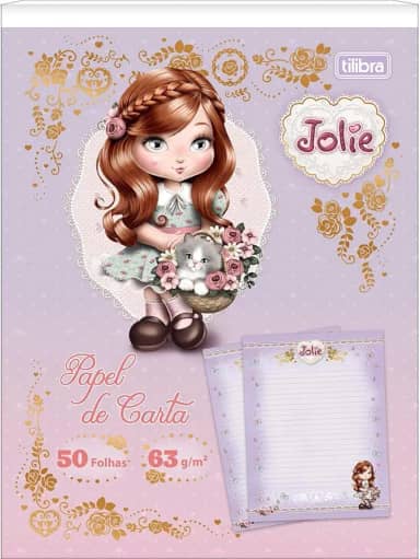 Papel de Carta Jolie TILIBRA - 50 Folhas (Lilas)