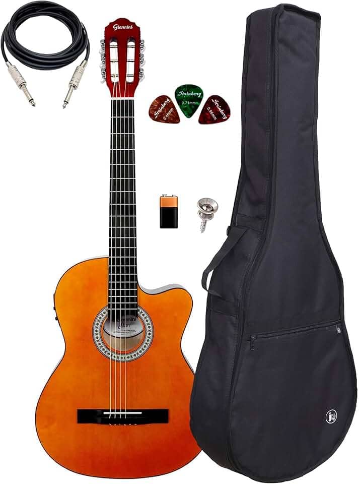 Violão Elétrico Giannini Sf14 Flat Natural + Capa Reforçada