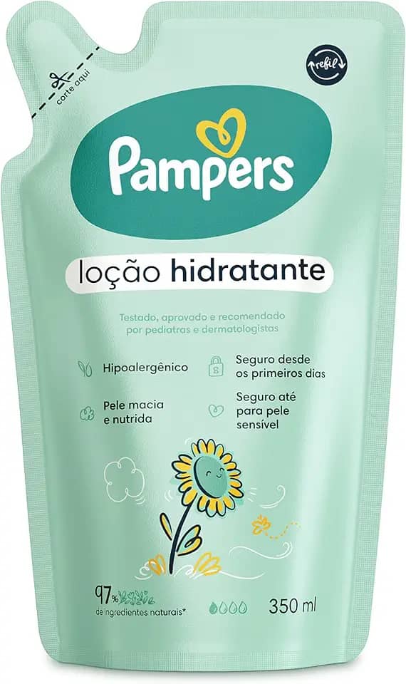 PAMPERS REFIL LOÇÃO HIDRATANTE CORPORAL GIRASSOL 350ml