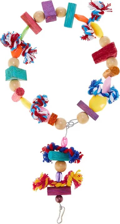 Pet Injet Brinquedo Papagaio Argola Madeira Para Pássaros