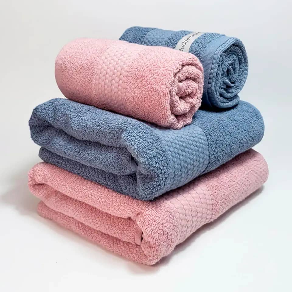 Jogo De Banho Gigante Buddemeyer Amare Extra Soft 100% Algodão Toalha Banhão Alta Absorção Macia Grande 4 Peças (Azul/Rosa 1354/1676)