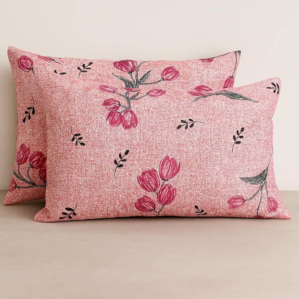 2 Fronhas Avulsas de Malha Estampada COZZILAR - 100% Algodão, 70x50 cm, Conforto e Beleza para seu Quarto - Par com Zíper Escondido (Modelo 11)