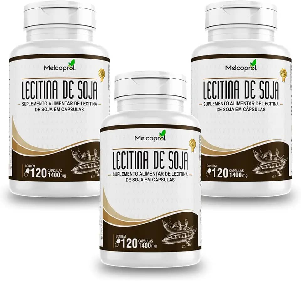 3x Lecitina de soja 120 acps 1400mg Melcoprol