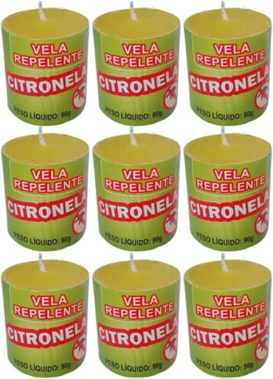 Kit 9 Velas Citronela 90g Cada Master