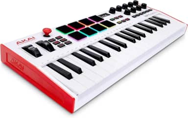 Controlador MIDI USB Akai Professional MPK Mini Plus - Teclado de 37 Mini Teclas Edição Limitada Branca