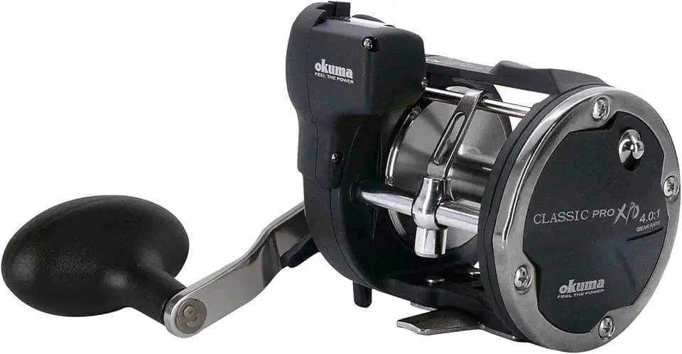 Carretilha Pesca Perfil Alto Okuma Classic Pro XPD-30 2 Rol. 4.0:1 Drag 7Kg Manivela: Esquerda