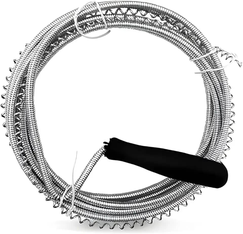 Desentupidor Dreno em Espiral com Cabo de Aço Carbono 3 Metros para Ralos Canos Pia Cozinha e Banheiro Solução Prática para Tubulação com Mola Inoxidável Ideal para Casa e Coletor de Cabelo