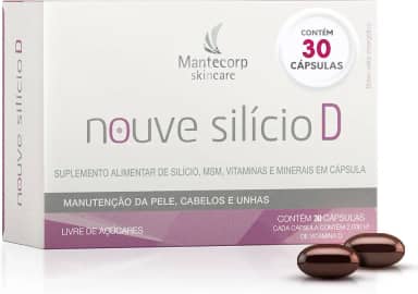 Nouvé Silício D – 30 cápsulas – Suplemento com Silício e Vitamina D – Auxilia na Manutenção da Pele, Unhas e Cabelos – Mantecorp