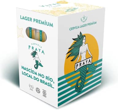 Praya Lager, Cerveja Long Neck 355ml, pack de 6 unidades