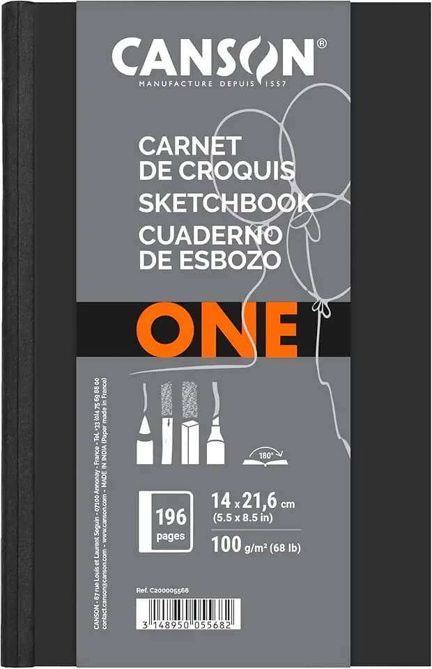 Sketchbook A5 100g/m², Canson, ArTBook One, 98 Folhas