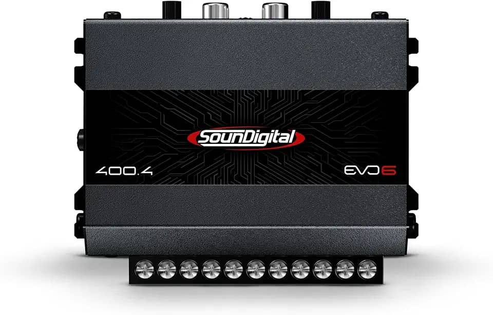 Módulo Amplificador Soundigital 400.4 Evo 6 Classe D 4 Canais 4 Ohms - por Canal 2 Ohms E Bridge 4 Ohms - 400w Rms 4c Potência Som Automotivo Carro Moto Suv 400 Wrms Sd400.4 Sd400x4 Sd400.4-4 400.4-4
