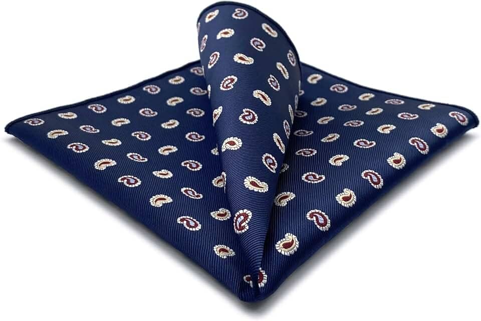 S&W SHLAX&WING Masculino Bolso Quadrado Paisley Sortido para Paletó Business XL