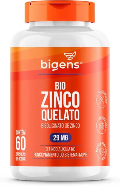 Bio Zinco Quelato 29mg Quelado, Bigens, 60 cápsulas (Unidade)