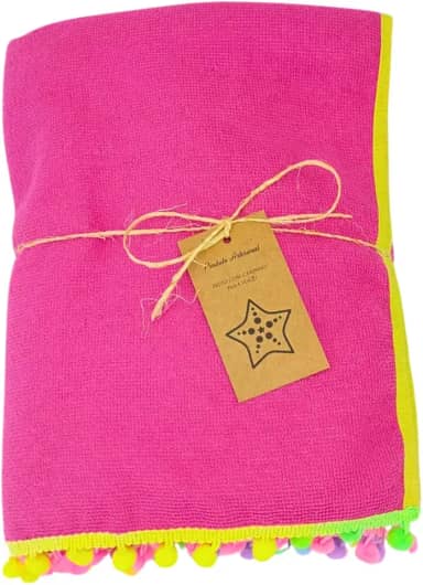 Marujá Beach Canga de Praia Atoalhada Pink Saída de Praia Piscina Natação Canga Toalha