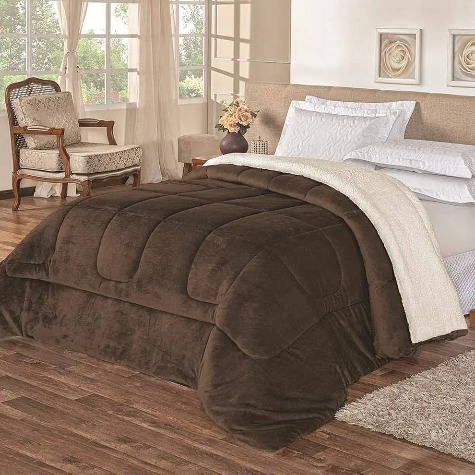Bia Enxovais Everest Coberdrom, Marrom (Tabaco), Casal, 2.40 x 2.10 m