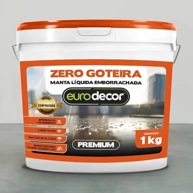 Manta Líquida Emborrachada Premium 1KG – Impermeabilizante Zero Goteira para Telhados, Lajes e Vazamentos – Eurodecor - TELHA