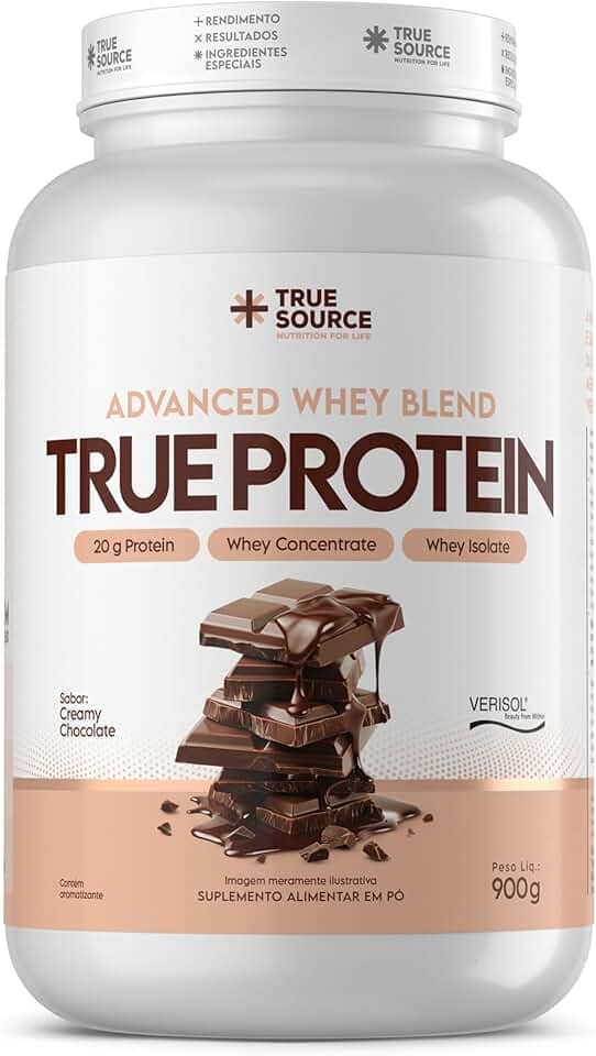 True Protein 900 g – True Source | Blend Avançado com Whey, Colágeno e VERISOL® | Alta Performance & Nutrição (900g, Creamy Chocolate)