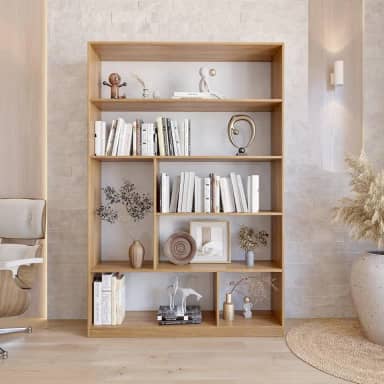 Estante para Livros Biblioteca 1800x1200cm Seattle Yescasa Freijó