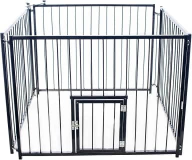 Canil com Portinhola Preto Nf Pet para Cães, Preto