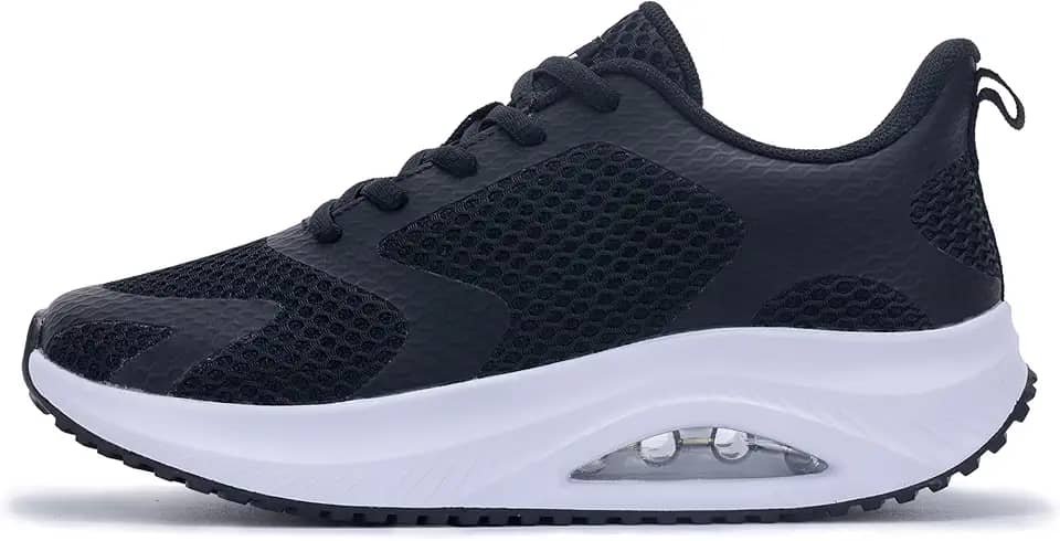 Tênis feminino para caminhada, suporte de arco, ortopédico, confortável, para fascite plantar, alívio da dor, 40-42