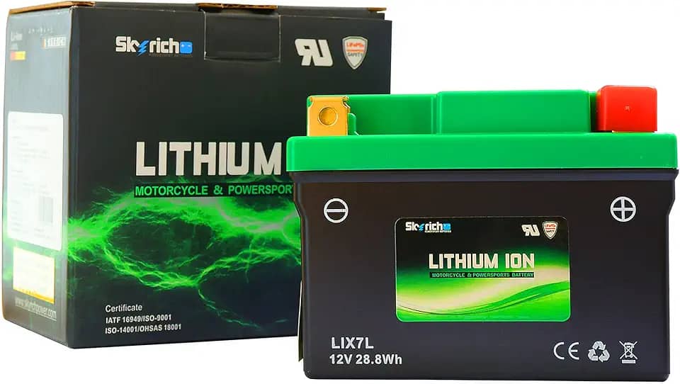 Bateria de moto Skyrich LIX7L de Lítio Fazer250/Lander250/NX400 Falcon