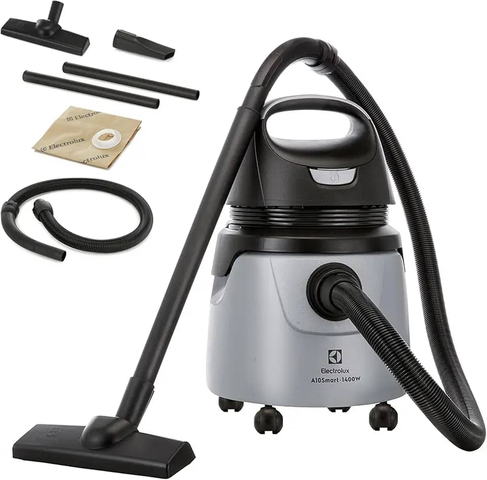 Electrolux Aspirador água pó potente função sopro limpeza profunda 1400W 18L total 11L util protetor termico A10N1 127V