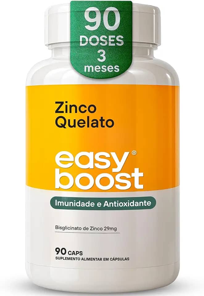 Zinco Quelato Easy Boost Bisglicinato 100% 29mg 90 Capsulas