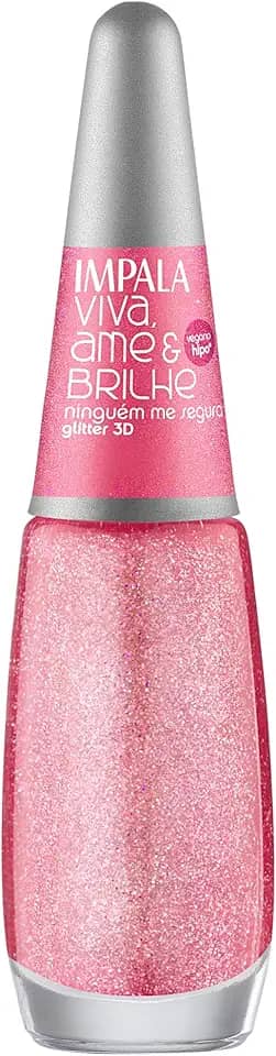 ESMALTE IMPALA VIVA AME E BRILHE GLITTER 3D NINGUEM ME SEGURA COMERCIAL