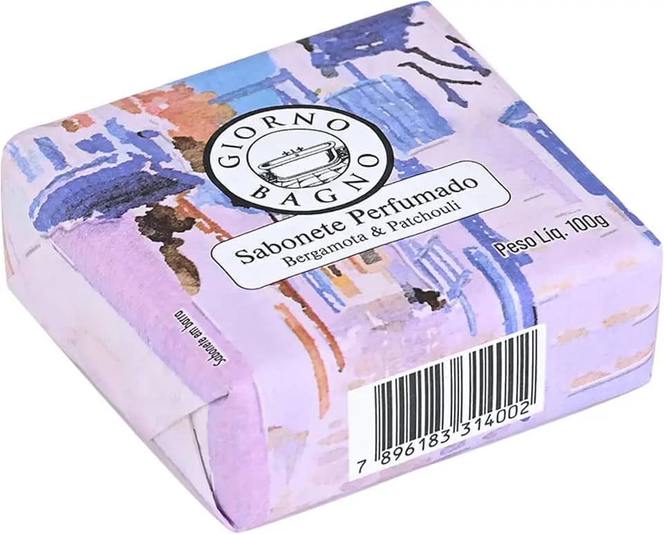 Giorno Bagno Sabonete Em Barra Para Mãos E Corpo Bergamota E Patchouli 100 G Colorido