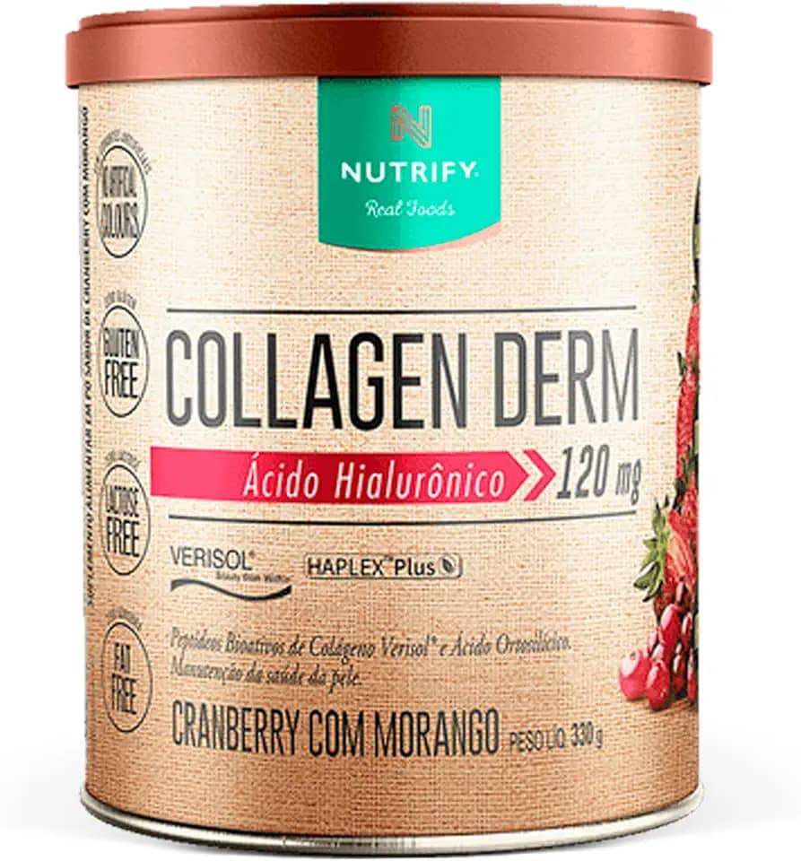 Nutrify - Colágeno Collagen Derm - 330g - Cranberry com Morango