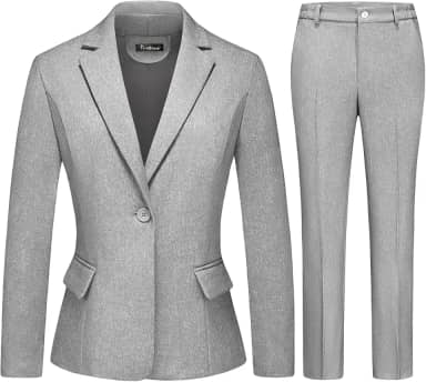 Conjunto de 2 peças de blazer clássico de 2 peças para mulheres formal e escritório