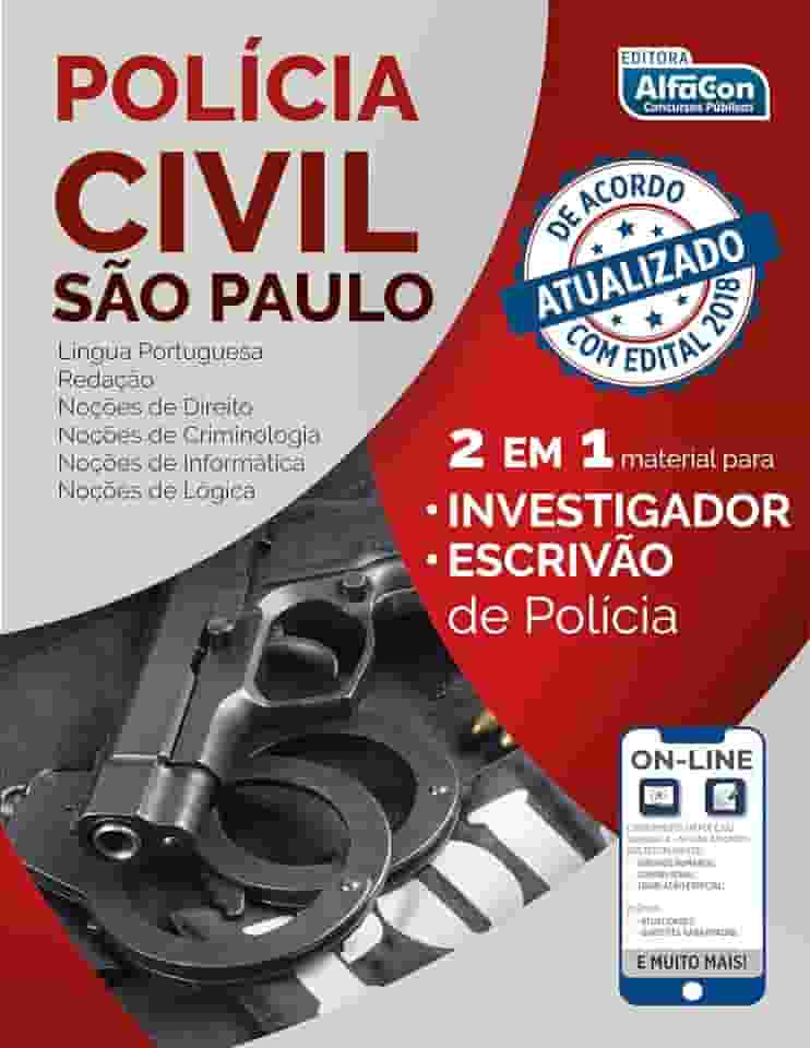 Polícia Civil de São Paulo - PC SP - 2 em 1 - investigador e escrivão de polícia