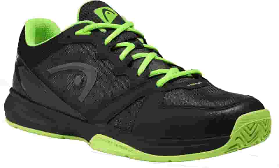 Tênis de quadra masculino Revolt Pro Indoor (preto/verde) para squash, badminton ou pickleball, Corvo/verde neon, 38 BR