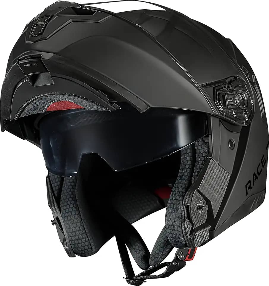 Capacete Robocop Race Tech Signal Monocolor Titanium Fosco