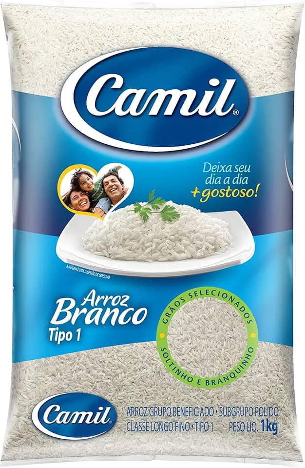 Arroz Branco Tipo 1 Camil Pct 1kg