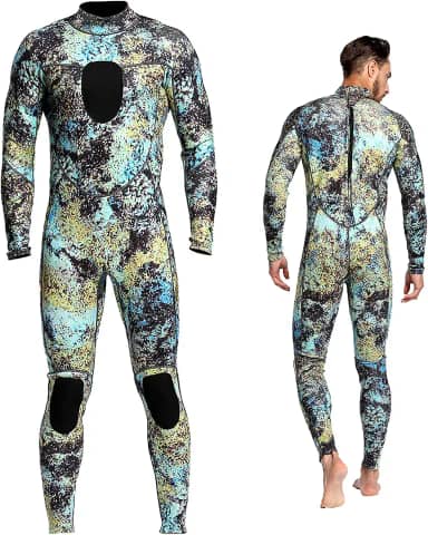 Roupa de mergulho masculina 3 mm camuflagem neoprene mergulho unissex peça única esporte pele caça submarina terno completo
