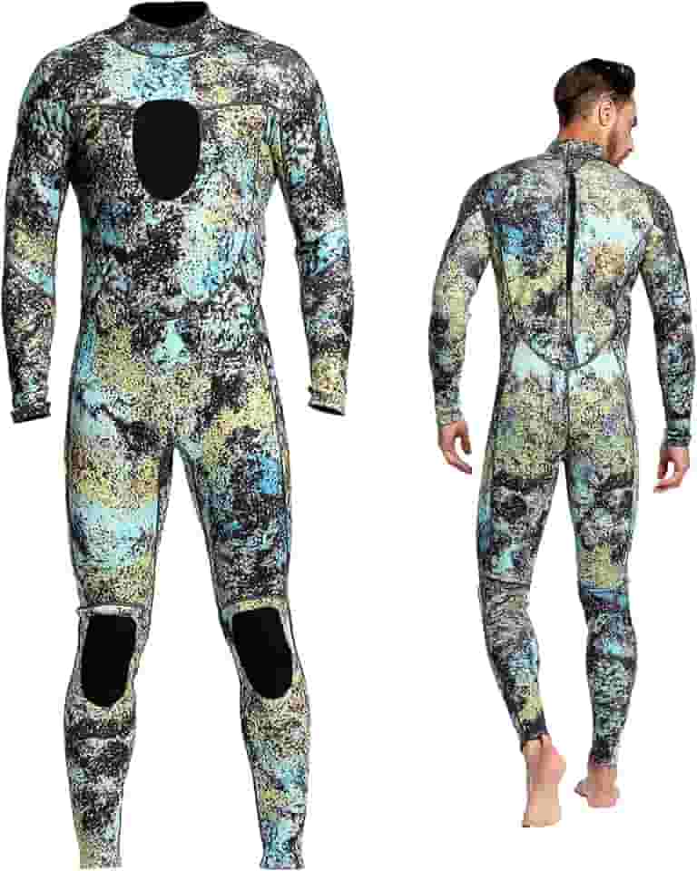 Roupa de mergulho masculina 3 mm camuflagem neoprene mergulho unissex peça única esporte pele caça submarina terno completo