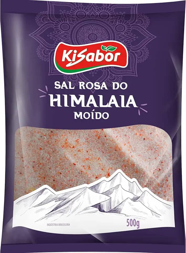 KiSabor Sal Rosa Do Himalaia Moído Kisabor 500 Gramas