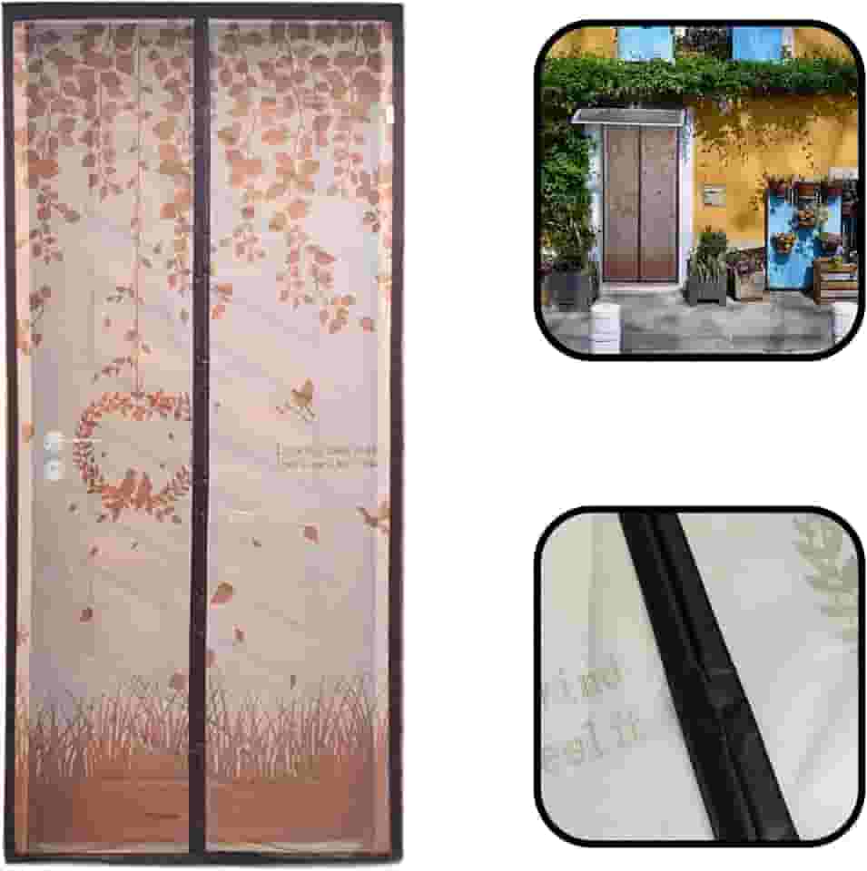 Tela Mosquiteira Magnética Porta 90x215cm Marrom FortMesh