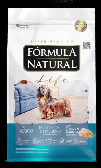 Fórmula Natural Life Ração Seca Para Cães Sênior De Pequeno Porte Sabor Frango 1Kg