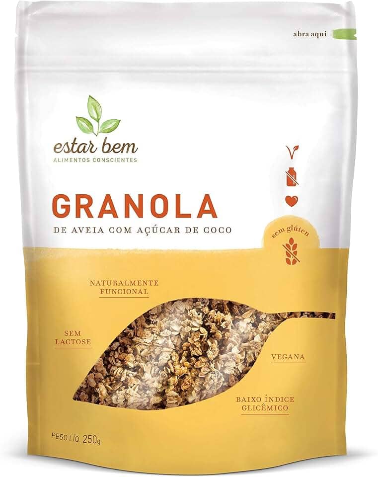 Estar Bem Granola De Aveia E Açúcar De Coco Sem Glúten 250G