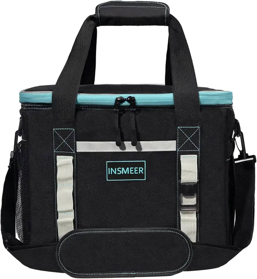 INSMEER Bolsa Térmica 25L/48L Grande, Impermeável, Cooler para Marmita, Caixa Térmica com Alça Desmontável - Ideal para Praia, Acampamento