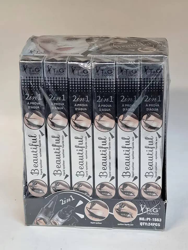 T&G Tango Delineador Líquido 2 em 1 à Prova D'água, Caneta com Carimbo, PI-1553