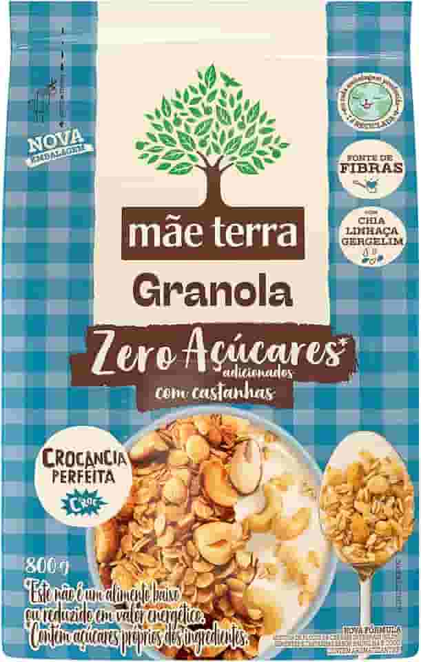 Mãe Terra Granola Tradicional Zero Açúcares 800 g