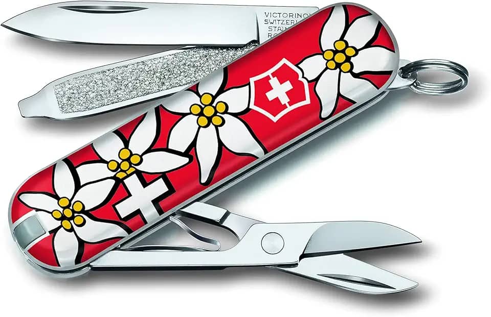 Canivete Suíço Victorinox Classic SD Edelweiss 0.6223.840 | Compacto, Colecionável e Funcional com 7 Funções
