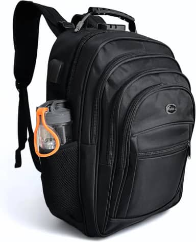 Mochila Grande E Reforçada Impermeável Para Notebook Antifurto Bolsa Executiva Masculina Feminina Trabalho Viagem Escolar Faculdade Cabo De Aço Saída Usb Saída Fone De Ouvido
