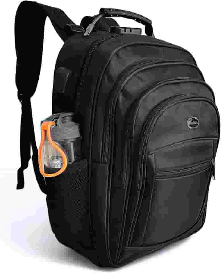 Mochila Grande E Reforçada Impermeável Para Notebook Antifurto Bolsa Executiva Masculina Feminina Trabalho Viagem Escolar Faculdade Cabo De Aço Saída Usb Saída Fone De Ouvido