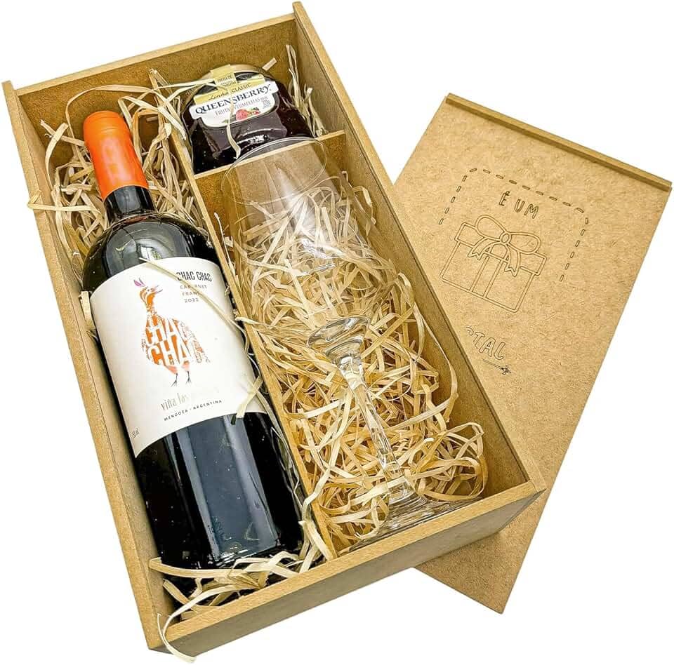 Kit Presente Vinho e Geleia + Taça